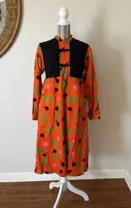 Vintage 70s Just Jane Floral Quilted Mod Dress Woman's S - Picture 1 of 10