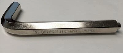Wiha 36858 17MM Nickel Hex Key w/Pilot Germany - Image 1 of 3