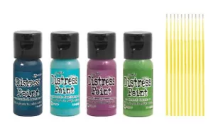 PTP Flash Deals Ranger Tim Holtz Distress Flip-Cap Paint Bundle Sticks (PEACOCK - Picture 1 of 1