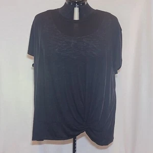 Torrid 5 Black Twist Front Tee - Picture 1 of 4