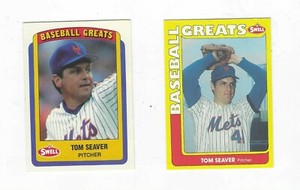 2 - 1990 SWELL BASEBALL GREATS TOM SEAVER #1 & 107
