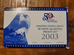 2003 US Mint 50 State Quarters Proof Set with Box & COA - Picture 1 of 1