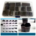 Steel Hole Punch Tool Round Square Oval Holes Leather Craft With Box 39PCS
