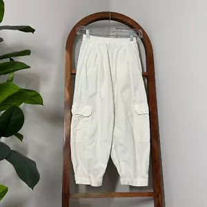 Zara Kids 9 White Cargo Baggy Parachute Pants - Picture 1 of 7