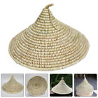 Asian Straw Sun Hat Lampshade Pot Cover for Farmer Cosplay