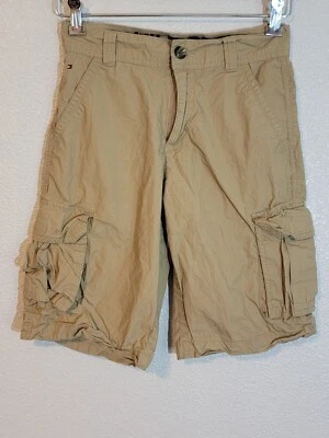 Tommy Hilfiger Pantalones Cortos Carga Niñas Talla 14 Bermudas Frente Plano Marrón Foto 1 de 4