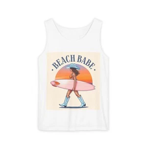 Beach Babe Tank | Surfer Girl Shirt | Coastal Cowgirl Festival Tee |Coastal Gift - Picture 1 of 41