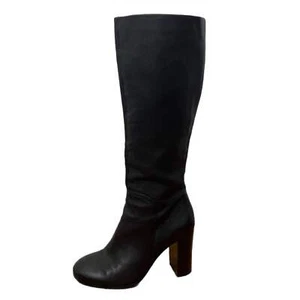 PRE-OWNED - Kenneth Cole Black Knee High Leather Boot - Picture 1 of 8