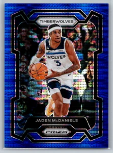 Jaden McDaniels 2023-24 Panini Prizm Blue Seismic /99 #238 Timberwolves - Picture 1 of 2
