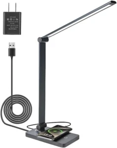 LED Schreibtischlampe mit USB-C Ladeanschluss, steckbare Leselampe, 3-stufig verstellbar - Bild 1 von 7
