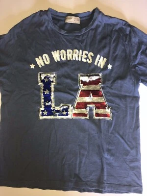 Zara Boys T-shirts Size 10 blue with sequences - Image 1 of 3