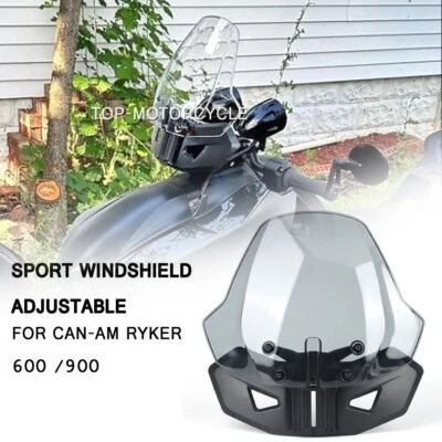 Smoked Sport Windshield Windscreen For Can Am Ryker 600 900 ACE Rally 2019-2023 - Image 1 of 4