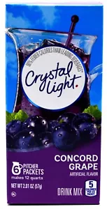 24 12-Quart Boxes Crystal Light Concord Grape Drink Mix - Picture 1 of 6