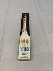 VINTAGE Color Drip Candles – 2 9 ½ inch Candles included - New in Opened Box - Picture 1 of 4