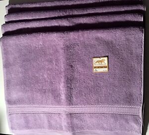 NWT Superior Solid Egyptian Cotton 4-Piece Bath Hand  Towel Set. Purple Plush