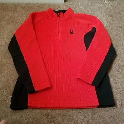 Spyder pullover jacket for boys, size large, red and black - Image 1 of 3