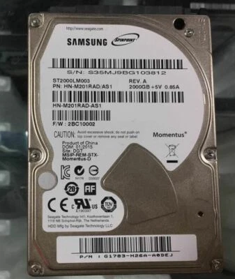 For Samsung Spinpoint HDD 2TB 2000GB PS3 PS4 ST2000LM003 SATA3 2.5" HARD DRIVE - Image 1 of 4