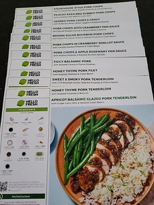 Carte ricette Ciao Fresche lotto assortito di 12 braciole di maiale e maiale - Foto 1 di 9