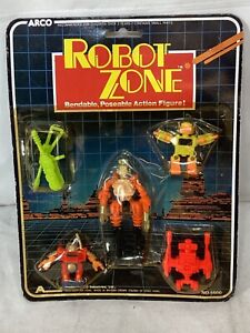 1985 Vintage Arco Toys Robot Zone Figure Set Rubber Space Series Sealed MOC NEW