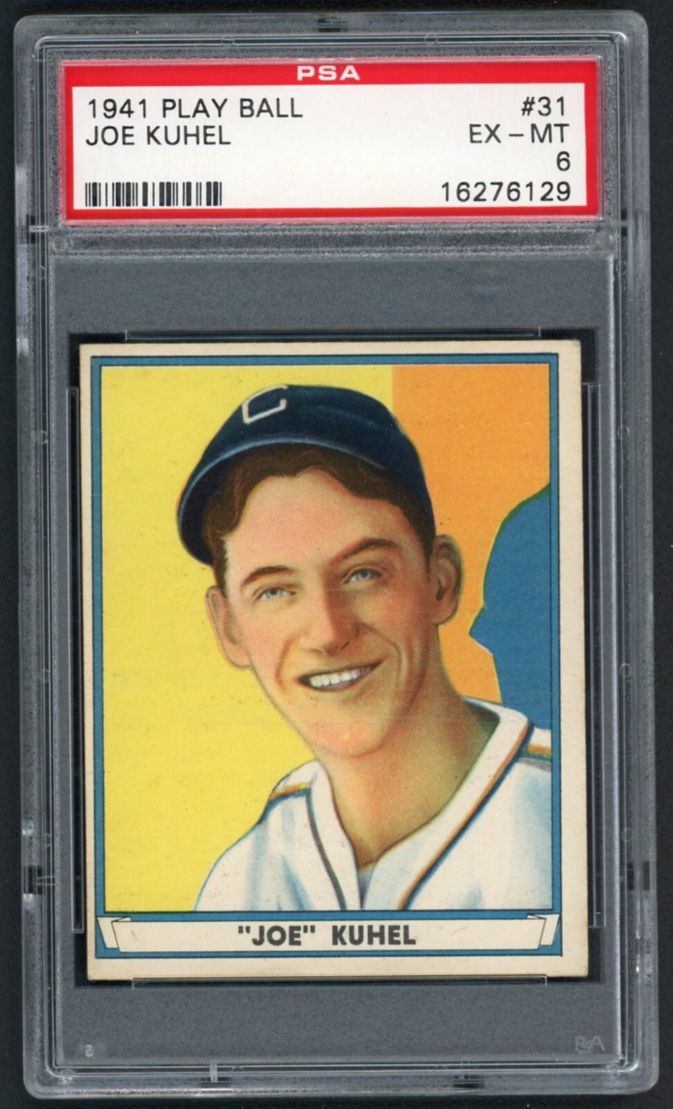 1941 Play Ball Joe Kuhel #31 PSA 6 EX-MT