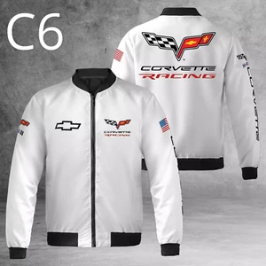 Corvette C5,C6,C7,C8 American Muscle Race Car Unisex Windproof Bomber Jacket - Picture 1 of 9