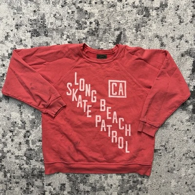 Sudadera Pullover Free People Marca Retro Larga Playa Patín CA Cuello Redondo Talla XS Foto 1 de 4