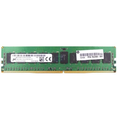 Micron 8GB RAM RDIMM DDR4 ECC Server 2133MHz PC4-2133P 752368-581 Refurbished - Image 1 of 2