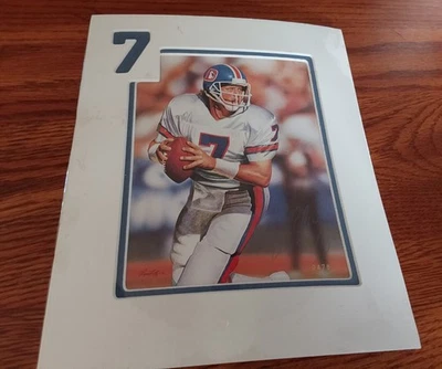 1996 JOHN ELWAY NO. 7 Numbered ART PRINT by Ryan Fritz - Image 1 of 3