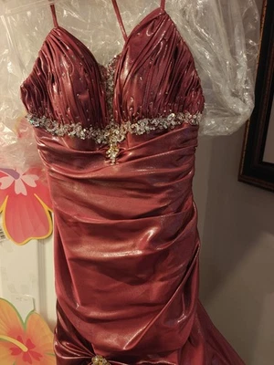 Elegant Beaded gown by Alyce Designs. Perfect for special occasions. Sz 6 - Image 1 of 4