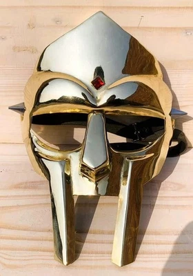 Маска MF DOOM ~ маска для лица с доспехами ручной ковки ~ маска для золотой вечеринки ~ Mad Villan - Изображение 1 из 4