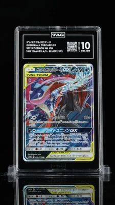 TAG 10 GEM MINT Japanese Pokemon 2019 Greninja & Zoroark GX 072/173 Tag SM12a - Image 1 of 3