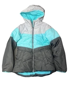 Abrigo de Invierno Colección Exterior Frente al Mar Azul y Gris Niñas Pequeñas Talla 10/12 - Imagen 1 de 9