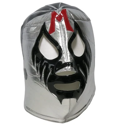 Mil Mascaras Mask Silver Lucha Libre Wrestling Soft Mask Pro Wrestler Mexico - Image 1 of 4