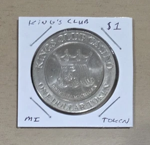 Kings Club Casino Brimley, Michigan $1 Gaming Token - Bay Mills - Picture 1 of 2