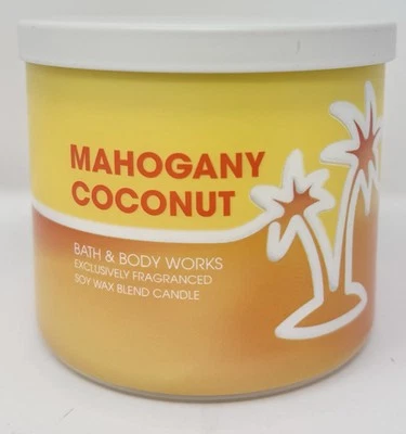 Vela grande de 3 mechas Bath & Body Works CAOBA COCO, 14,5 OZ LEER DETALLES Foto 1 de 4