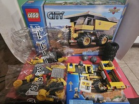 Partially Built Lego 4202 City Mining Truck Open Box.  