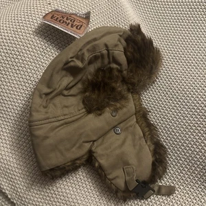 Dakota Dan gesteppte Wintermütze Ohrenklappen Kunstfell One Size hellbraun khaki Neu mit Etikett NEU - Bild 1 von 8