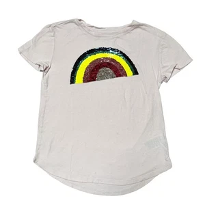 Gap Rainbow Watermelon Flip Sequin Tee Size 8  - Picture 1 of 5