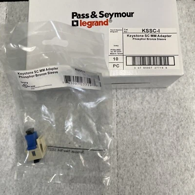 Legrand Keystone SC MM Adapter Phosphor Bronze Sleeve  KSSC-I  10PK - Image 1 of 4