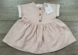 Baby Girl New Next Baby Newborn Dusty Rose Design Lightweight Dress - Picture 1 of 3