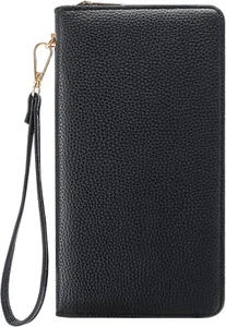 Women'S Wallet RFID Blocking Long Clutch Zip around Travel Leather Purse Large C - Picture 1 of 12
