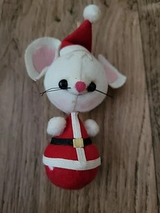 Vintage Mouse Made in Japan 1960s Christmas Ornament Excellent Shape - Picture 1 of 3