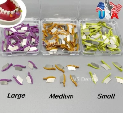 50Pcs Dental Matrix Fender Wedges Prep Interproximal Diastema Wedge Guard L/M/S - Image 1 of 4