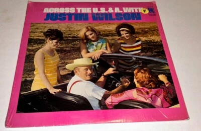 Across The US&A With Justin Wilson Vinyl Comedy Record Album LP 22W - Image 1 of 4