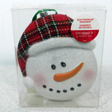 Celebrate it Christmas Shatterproof ornament Snowman 7.5"