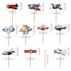  10 Pcs Cake Ornaments Aircraft Toppers Plane Sticks Baby Toy Set