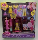 Mattel 2002 Fashion Polly Pocket Sparkle Style Studio New Lila Yellow Pink