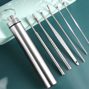 6pcs/Set Silver Ear Cleaning Kit High-Quality Stainless Steel Safe & Painless - Picture 1 of 10