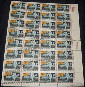 MALACK C76 10c First Man on the Moon, F/VF OG NH, Fu..MORE.. sheetc76 - Picture 1 of 1