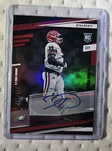 Jordan Davis 2022 Prestige RC Karte Xtra Points Auto Holo Eagles - Bild 1 von 2